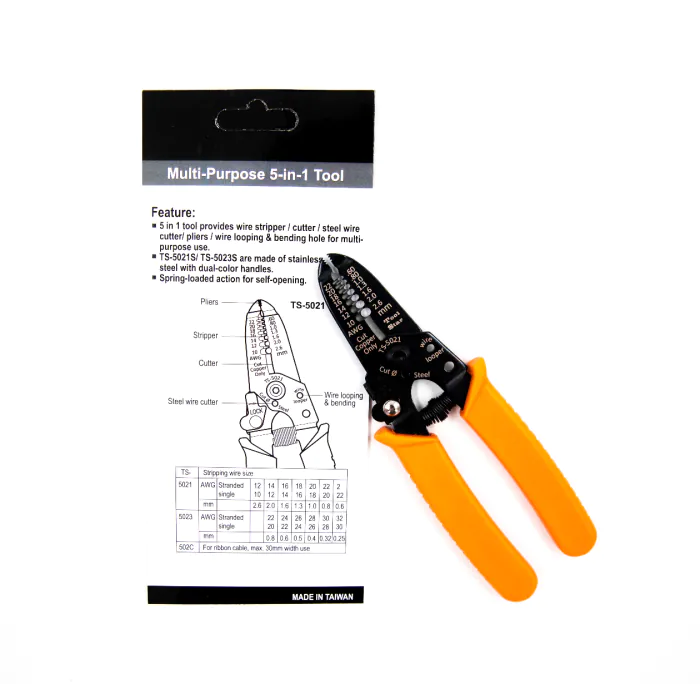 Hanlong HT-5024 Wire Stripper Cutter Multi-Tool - AWG 4, 6, 8 - Genuine