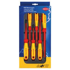 KNIPEX - VDE Screwdriver Set Slotted / Phillips 6 parts - 00 20 12 V02