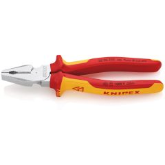 KNIPEX 02 06 200 High Leverage Combination Pliers, VDE-Tested Black Lacquered 200 mm