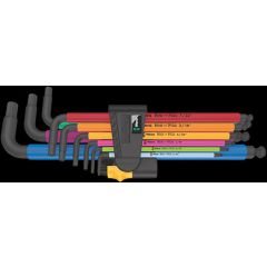 Wera - 950/9 Hex-Plus Multicolour Imperial 2 L-key set, imperial, BlackLaser, 9 pieces - 05022640001