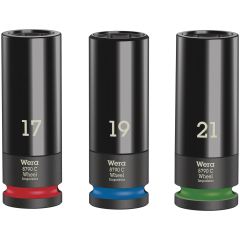 Wera - 1/2" Drive Wheel Impactor C Set 1 Socket Set of 3pcs - 05004595001