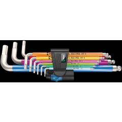 Wera - 3950/9 Hex-Plus Multicolour HF Stainless 1 L-key set, 9 pieces - 05022699001