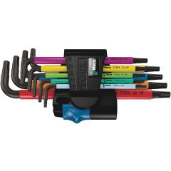 Wera - 967/9 TX Multicolour HF 1 L-Key set with Holding Function, 9 pieces - 05024179001