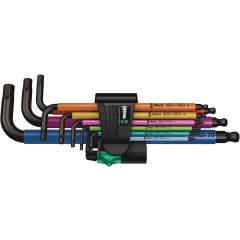 Wera - 950/9 Hex-Plus Multicolour 1 SB Multicolour L-key set, metric, BlackLaser, 9 pieces - 05073593001