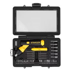Stanley -  Ratcheting Screwdriver Pistol Grip Kit Set of 39pcs -  0-63-038