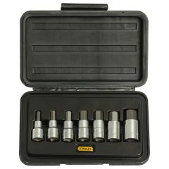Stanley - 7Pcs 1/2 Drive Hex Bit Metric Socket Set - 1-89-099