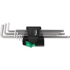 Wera Hex-Plus 950/7 Magnet 1 Magnetic L-key set, metric, chrome-plated, 7 pieces - 05022101001