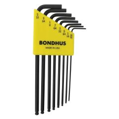 Bondhus - Set of 8pcs Ball End L-Wrench .050"-5/32" - 10932