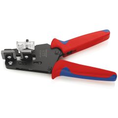 KNIPEX 12 12 14 Precision Insulation Stripper with Adapted Blades with Multi-Component Grips Burnished 195 mm  