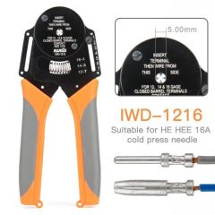 IWISS -  IWD-1216 Ratchet Crimper for Heavy Duty Contacts 1.31-3.33mm² (16-12 AWG)