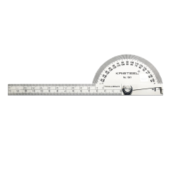 Kristeel - Degree Protractor (D Head) with Graduated Arm (Polish Finish) - 1501 GA