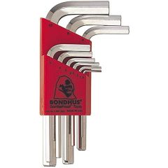 Bondhus - Set of 9pcs  BriteGuard Hex L-Wrench 1.5mm-10mm - 16299