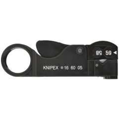 KNIPEX 16 60 05 SB Stripping Tool for coax cables  105 mm 