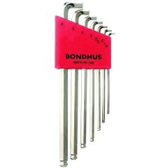 Bondhus - Set of 7pcs BriteGuard Stubby Ball End L-Wrench 1.5mm-6mm -16792