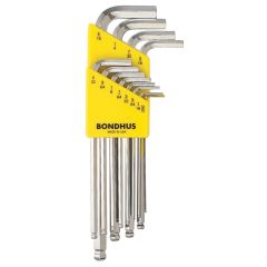 Bondhus - Set of 12pcs BriteGuard Ball End L-Wrench .050" - 5/16" - 16936