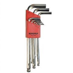 Bondhus - Set of 9pcs BriteGuard Ball End L-Wrench 1.5mm -10mm - 16999