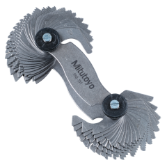 Mitutoyo - Thread Pitch Gauge metric / Unifed 0.4 to 7mm 51 leaves 188-151
