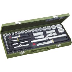 Proxxon - 56pcs Socket Set with 1/4" and 1/2" Ratchets -  23040