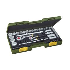 Proxxon - 65pcs Complete Socket Set with 1/4" and 1/2" Baton Ratchets -  23286