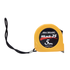 Asa Bhanu - Measuring Tape, Yellow, 5.0 m x 25 mm - HiLock 25
