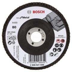 Bosch - X430 Eco for Flap Disc 80 Grit, 4"/100mm - 2608621840