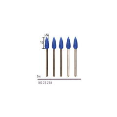 Proxxon - Flexible Polishers for fine Polishing, Bullet-shape, 5pcs - 28288
