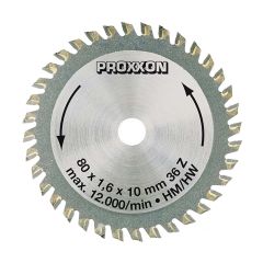 Proxxon - Circular Saw Blade Tungsten Carbide Tipped Ø 80x1.6x10mm -  28732