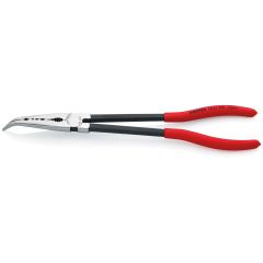 KNIPEX 28 81 280 Long Reach Needle Nose Pliers with Transverse Profiles Plastic Coated Black Atramentized 280 mm