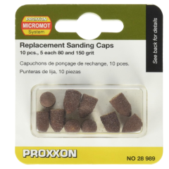 Proxxon - Spare sanding drums Ø 9mm, 5 each 80 + 150 grit - 28989