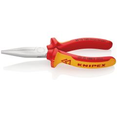 KNIPEX 30 16 160 Long Nose Pliers Insulated with Multi-Component Grips, VDE-tested Chrome Plated 160 mm