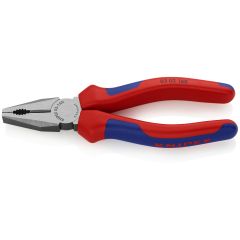 KNIPEX 03 02 160 Combination Pliers with Multi-Component Grips Black Atramentized 160 mm