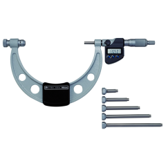 Mitutoyo Digital Micrometer Interchangeable Anvil 0-150mm, IP65, incl. 6 Anvils 340-251-30
