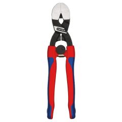 KNIPEX 72 62 200 High Leverage Flush Cutter for soft metal and plastic with slim multi-component grips black atramentized 200 mm
