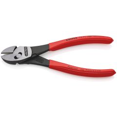 KNIPEX 73 71 180 TwinForce High Performance Diagonal Cutters Plastic Coated Black Atramentized 180 mm
