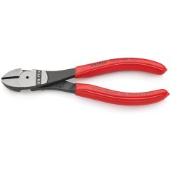 KNIPEX 74 01 160 High Leverage Diagonal Cutter Plastic Coated Black Atramentized 160 mm