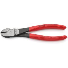 KNIPEX 74 01 180 High Leverage Diagonal Cutter Plastic Coated Black Atramentized 180 mm
