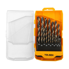 Tolsen - Black & Gold HSS Twist Drill Bits Set of 19pcs - 75086