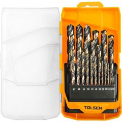 Tolsen - Black & Gold HSS Metric Straight Shank Jobber Length Drill Bits Set of 25pcs - 75087