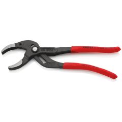 KNIPEX 81 01 250 Siphon and Connector Pliers for traps, tube fittings and connectors with non-slip plastic coating black atramentized 250 mm