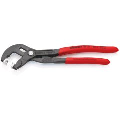KNIPEX 85 51 180 C Hose Clamp Pliers for Click clamps with non-slip plastic coating grey atramentized 180 mm