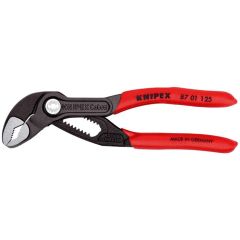 KNIPEX 87 01 125 Cobra Hightech Water Pump Pliers with Non-Slip Plastic Coating Grey Atramentized 125 mm