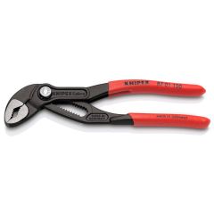 KNIPEX 87 01 150 Cobra Hightech Water Pump Pliers with Non-Slip Plastic Coating Grey Atramentized 150 mm