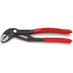 KNIPEX 87 01 180 Cobra High-tech Water Pump Pliers with non-slip Plastic Coating Grey Atramentized 180 mm