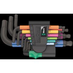 Wera - 950/9 Hex-Plus Multicolour 2 L-Key set, Metric, BlackLaser, 9 pieces - 05133164001