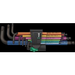 Wera - 950/9 Hex-Plus Multicolour 1 L-key set, metric, BlackLaser, 9 pieces - 05022089001