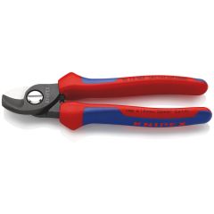 KNIPEX 95 12 165 Cable Shears with Multi-Component Grips Burnished 165 mm