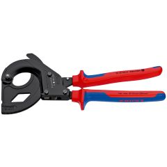 KNIPEX 95 32 315 A Cable Cutter (ratchet action) for Steel Wire Armoured Cables (SWA cable) with Multi-Component Grips Black Lacquered 315 mm