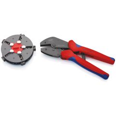 KNIPEX 97 33 02 MultiCrimp Lever Action Crimping Pliers with Changer Magazine with Multi-Component Grips Burnished 250 mm