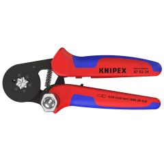 KNIPEX  97 53 14  Self-Adjusting Crimping Pliers for Wire Ferrules with Lateral Access with Multi-Component Grips Burnished 180 mm 