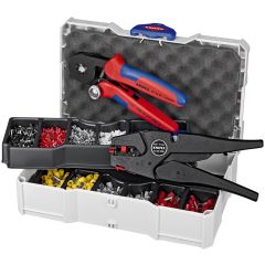KNIPEX  97 90 10 Crimp Assortment For Wire Ferrules 1 x 12 40 200, 1 x 97 53 04, 8 x Wire Ferrule Sets  265mm